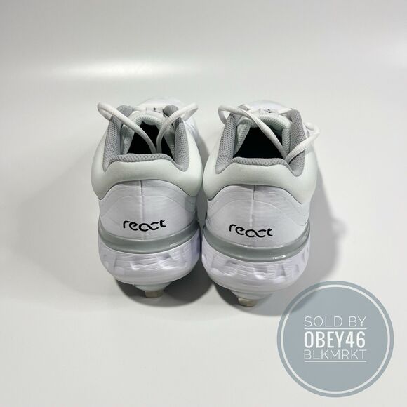 Nike Alpha Huarache Elite 4 Metal Baseball Cleats White FD2745-100 Size 10 - Picture 5 of 5